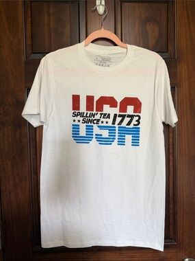 White USA Graphic Tee - Spillin' Tea Since 1773